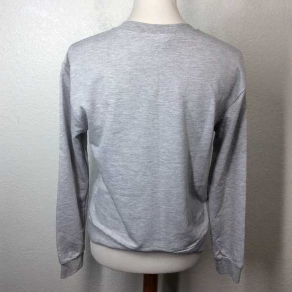 Free Generation Gray sweatshirt with white pearls spelling out the word "LOVE" - Picture 6 of 8